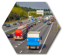Lorries on a motorway